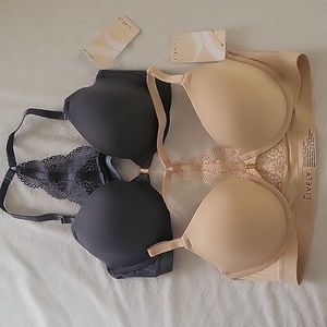 Lot of 2 Lively Racerback Lace Bras, 36B